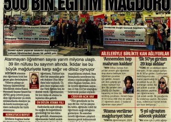 500 Bin Eğitim Mağduru – Sözcü